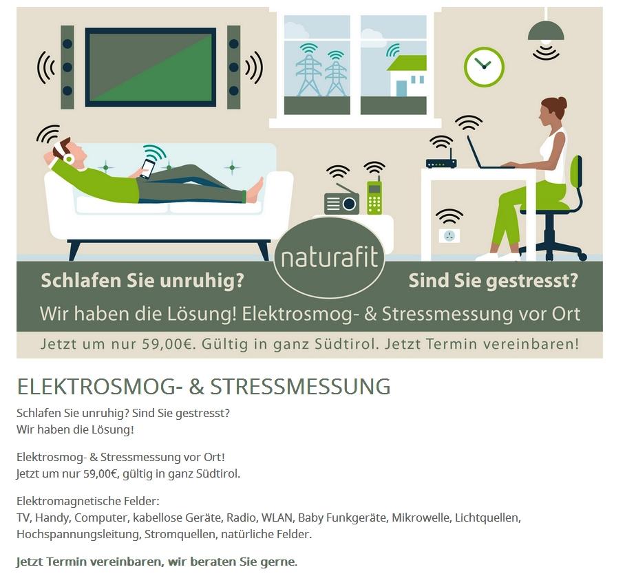 Naturafit Elektrosmog Stressmessung