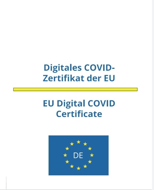 digitales Covid Zertifikat der EU
